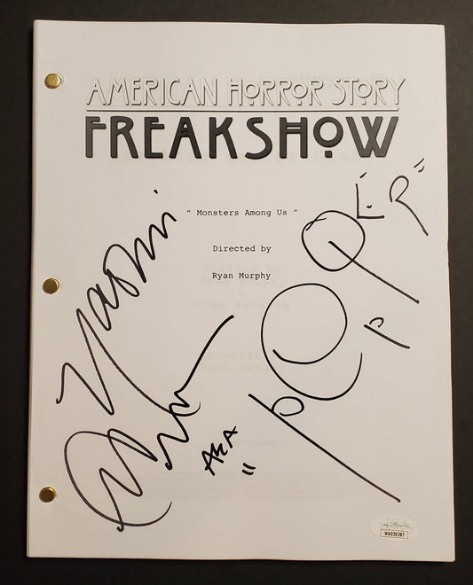 Naomi Grossman Signed "American Horror Story: Freak Show" Episode Script Inscribed "Pepper" (JSA)