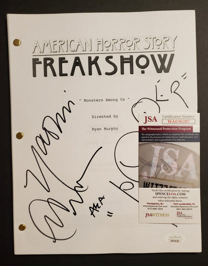 Naomi Grossman Signed "American Horror Story: Freak Show" Episode Script Inscribed "Pepper" (JSA)