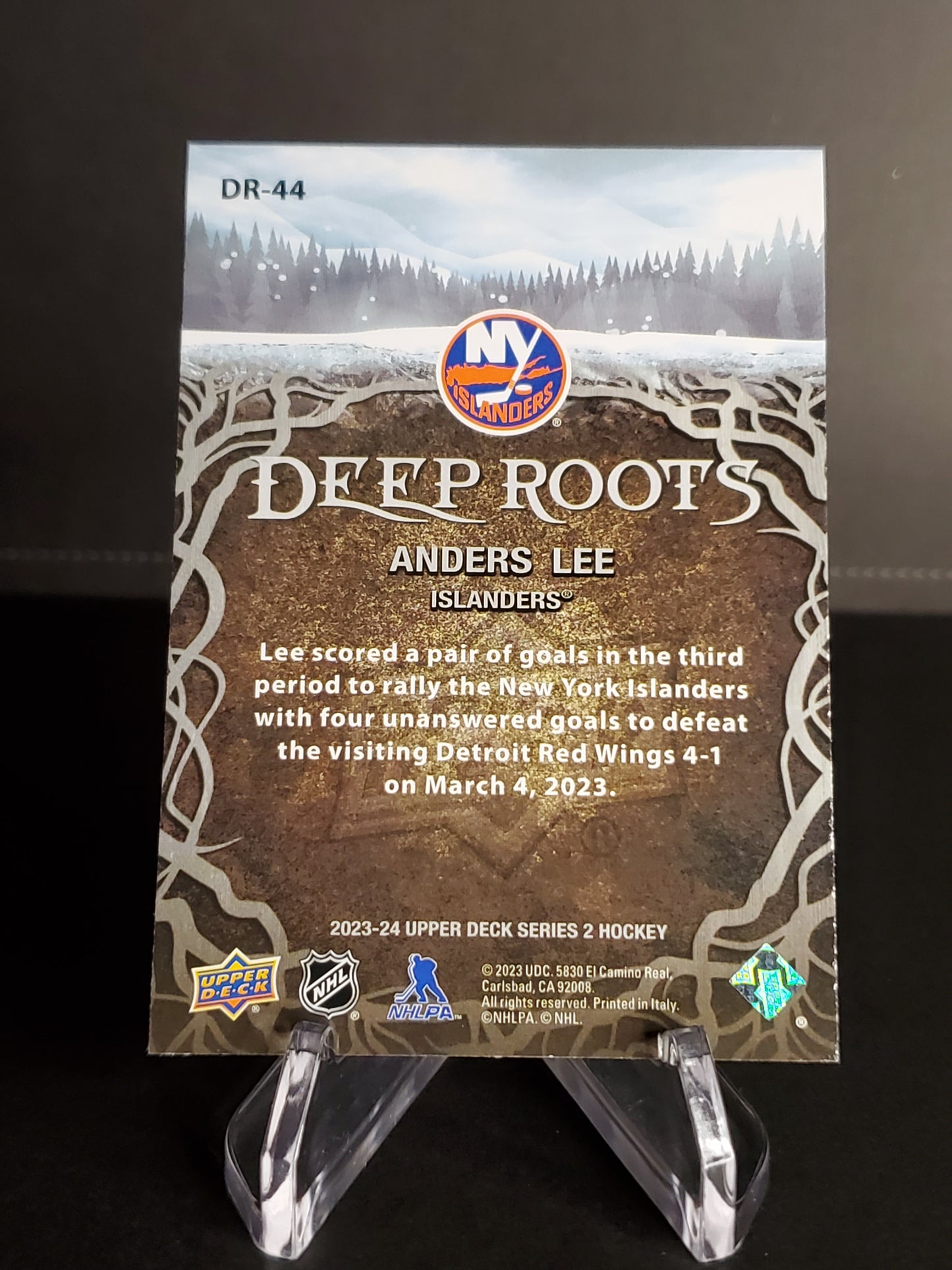 Anders Lee 2023/24 Upper Deck Series 2 Deep Roots #DR-44