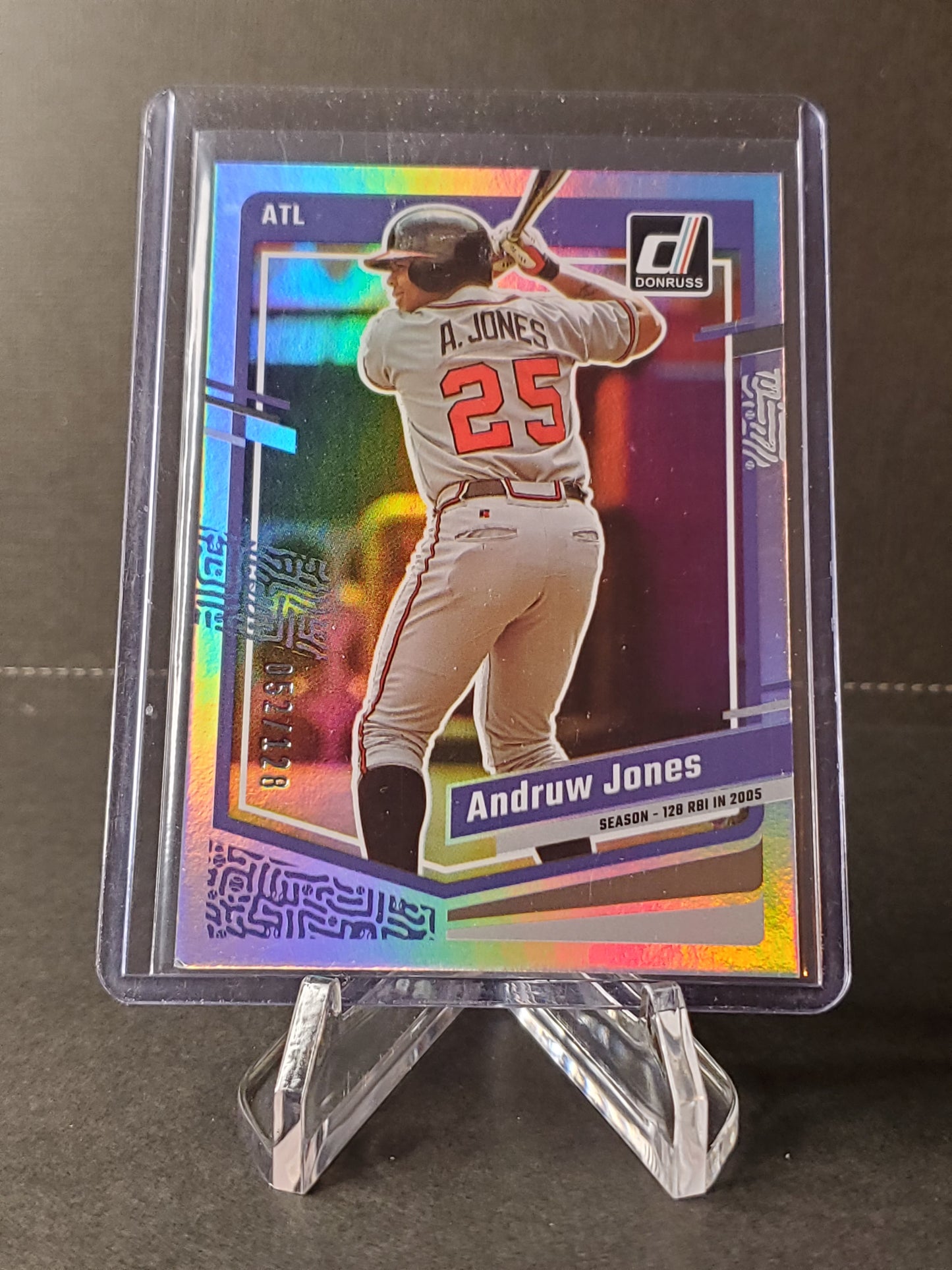 Andruw Jones 2023 Donruss Silver Holo Stat Line 52/128 #200