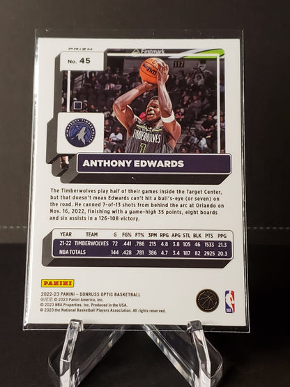 Anthony Edwards 2022 Panini Chronicles Silver Prizm #45