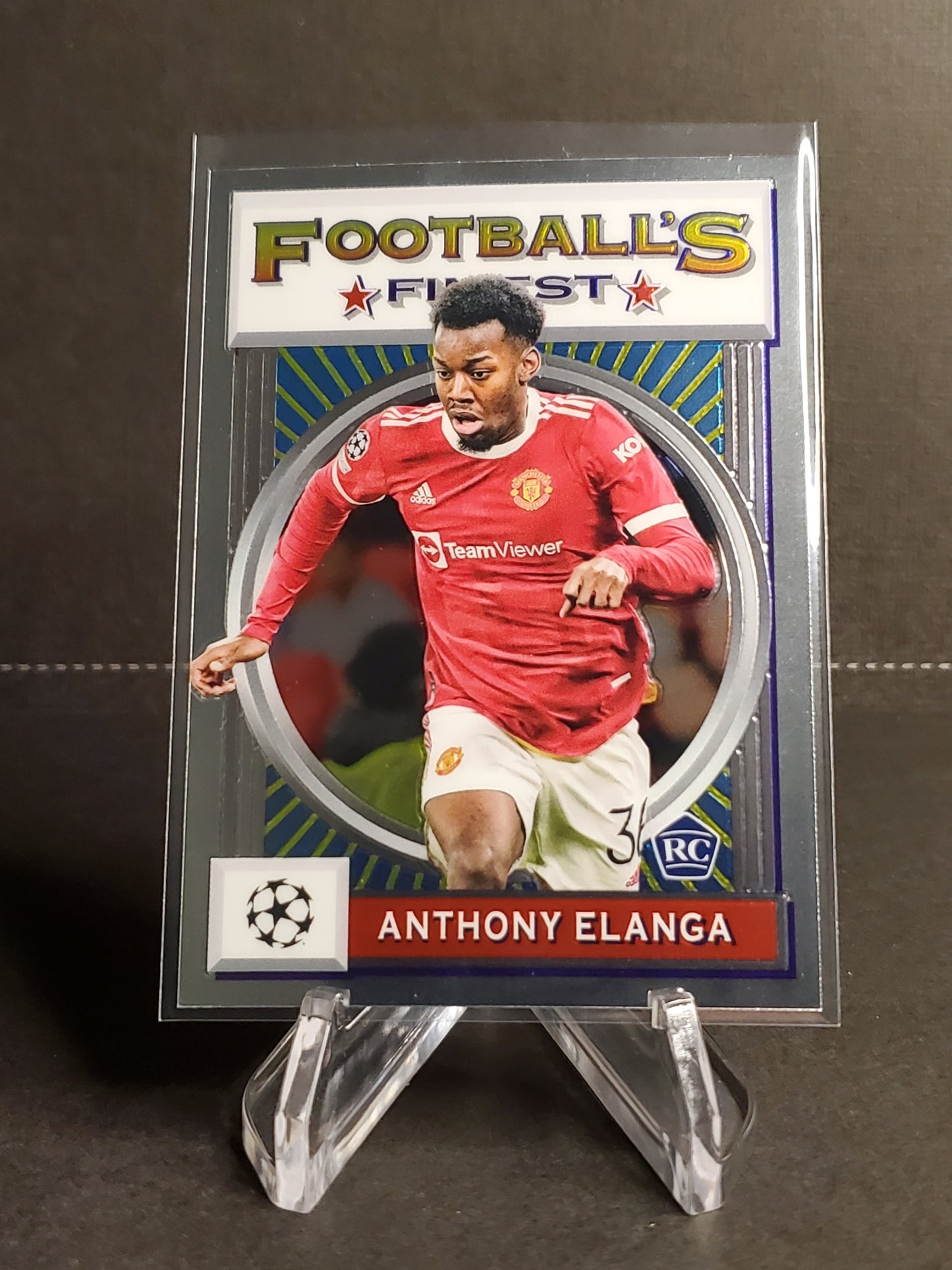 Anthony Elanga 2021-2022 Topps Finest Flashbacks UEFA Soccer RC #164