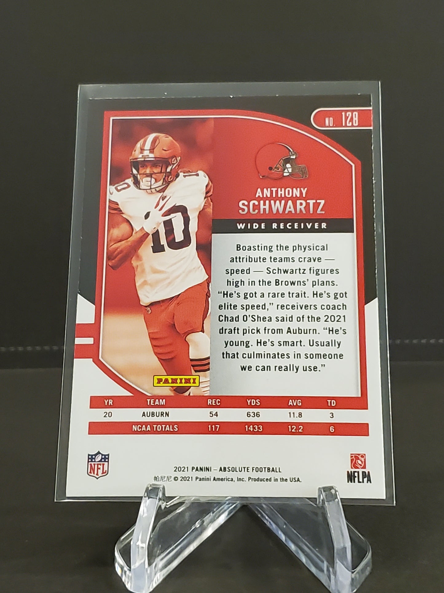 Anthony Schwartz 2021 Panini Absolute RC #128