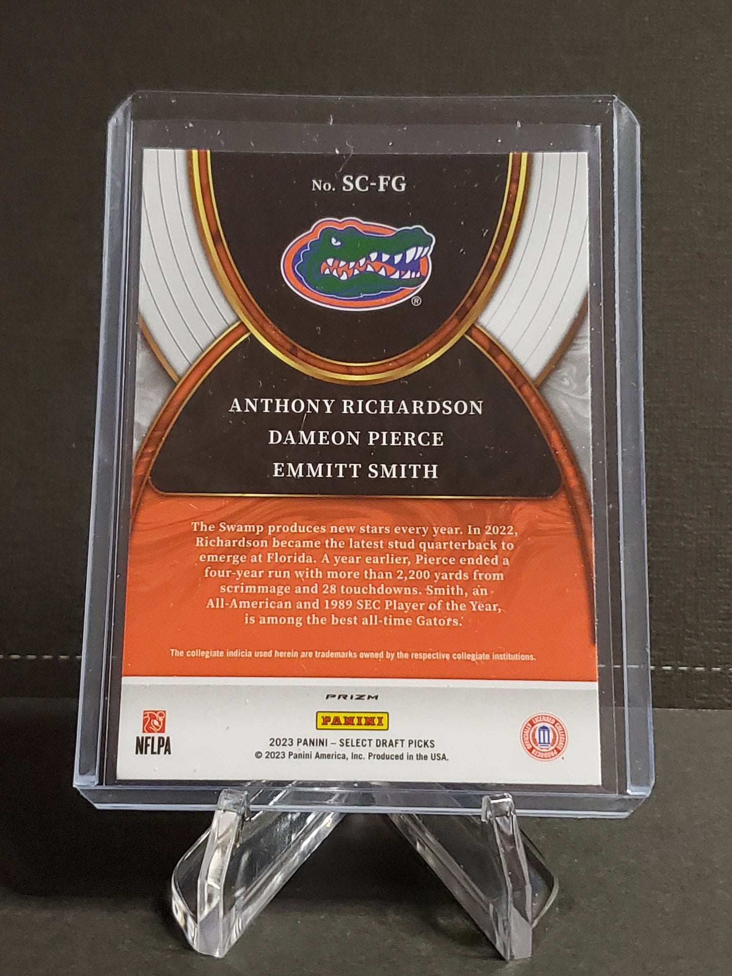 Anthony Richardson/Dameon Pierce/Emmitt Smith 2023 Panini Select Draft Picks Select Company RC #SC-FG