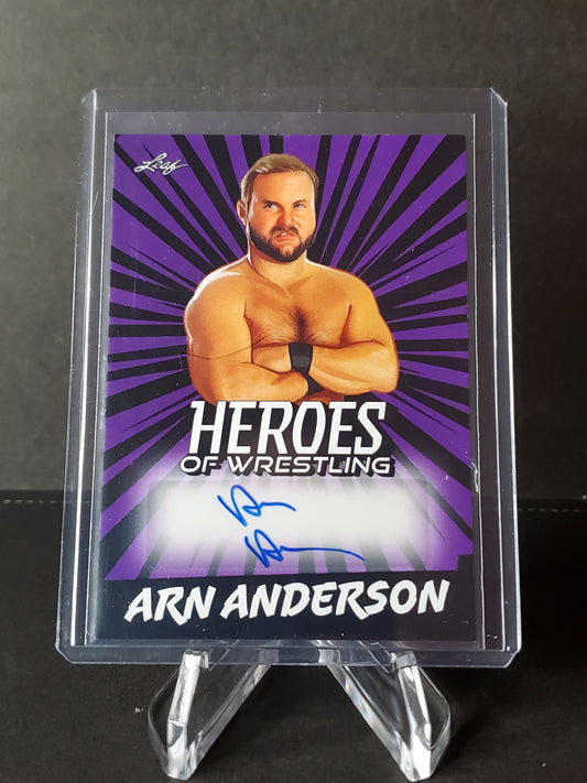 Arn Anderson 2023 Leaf Heroes of Wrestling AUTO Purple #BA-AA1