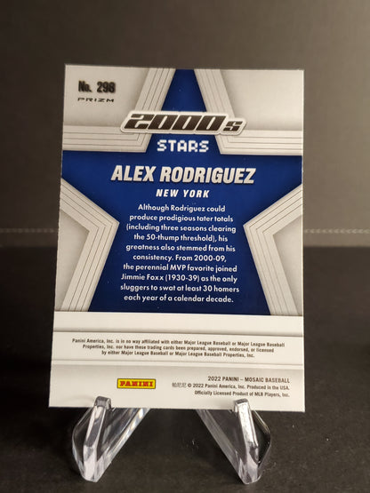 Alex Rodriguez 2022 Panini Mosaic Orange Prizm 2000s Stars #298