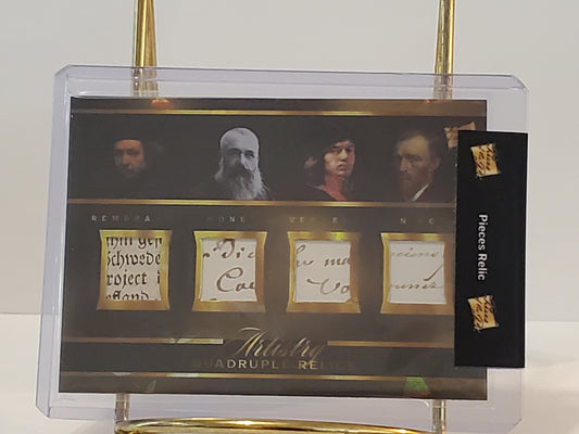 Rembrant, Monet, Vermeer, Van Gogh 2023 Pieces of the Past: 7 Year Collection Quadruple Relic