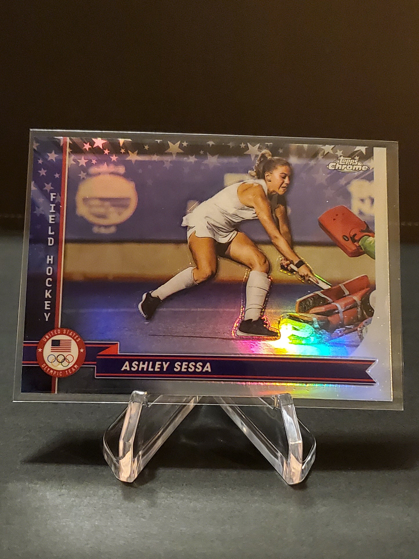 Ashley Sessa 2024 Topps Chrome US Olympic and Paraolympic Hopefuls Refractor #109