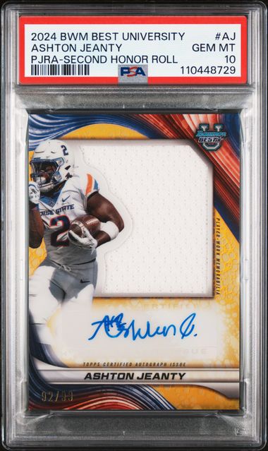 Ashton Jeanty - 2024 Bowman Best U Jumbo Relic AUTO #AJ | PSA 10 (Pop 9)