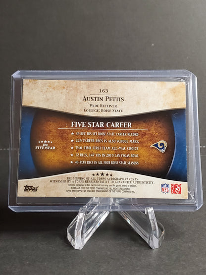 Austin Pettis 2011 Topps Five Star Patch Auto RC #163 /25