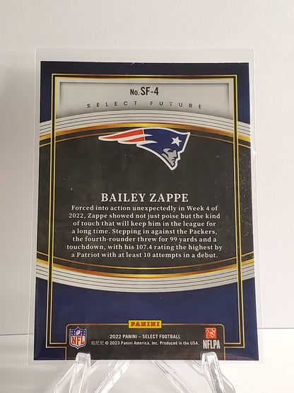 Bailey Zappe 2022 Panini Select Future RC #SF-4