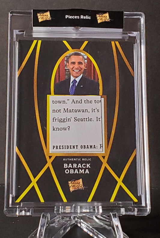 Barack Obama 2022 Pieces of the Past Relic Newspaper Clipping POTP-7