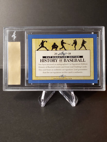 Bill Dickey 2018 Leaf History of Baseball Cut AUTO #'d 20/33