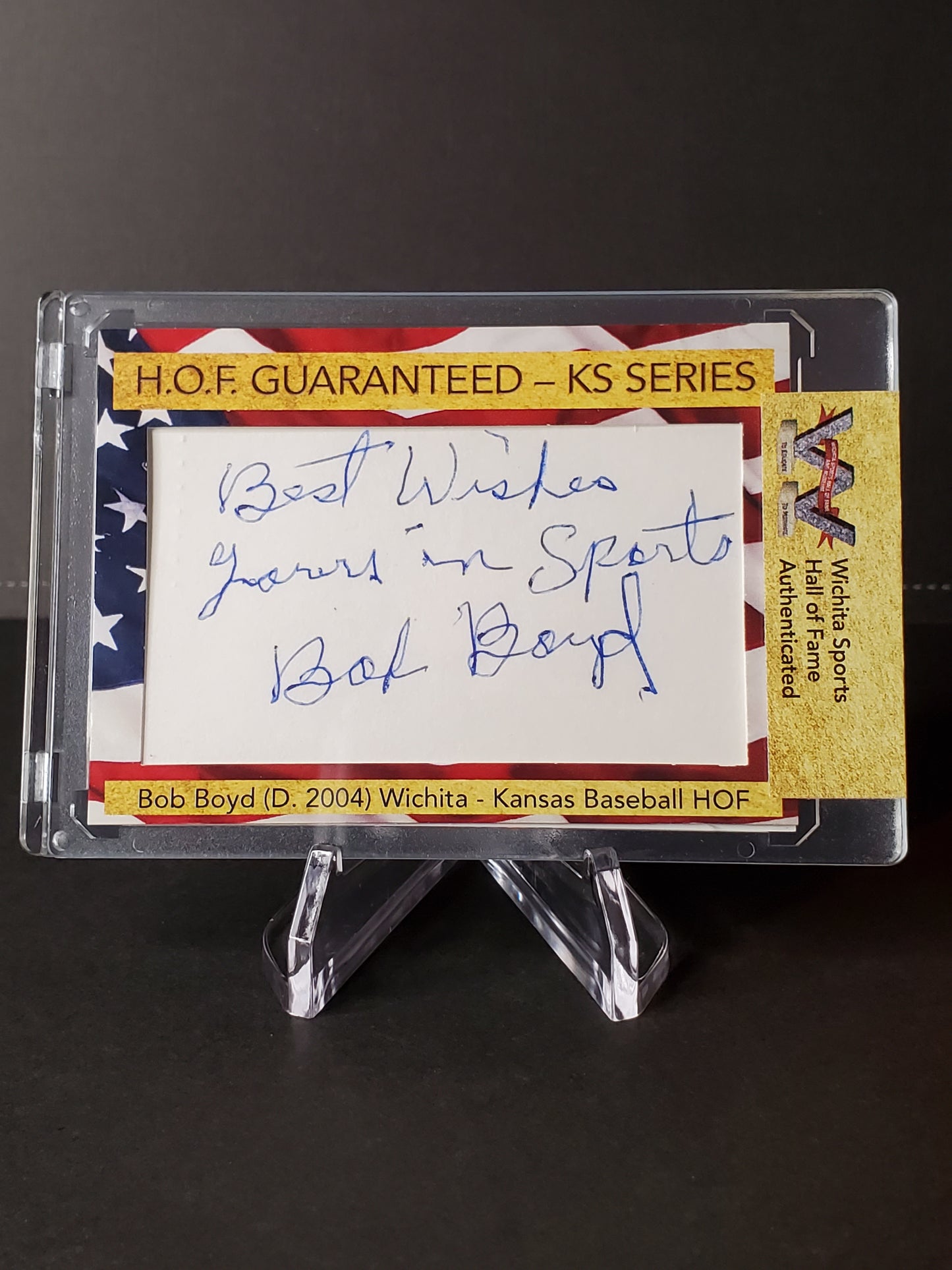 Bob Boyd Wichita Sports Hall of Fame Authenticated AUTO - Negro League