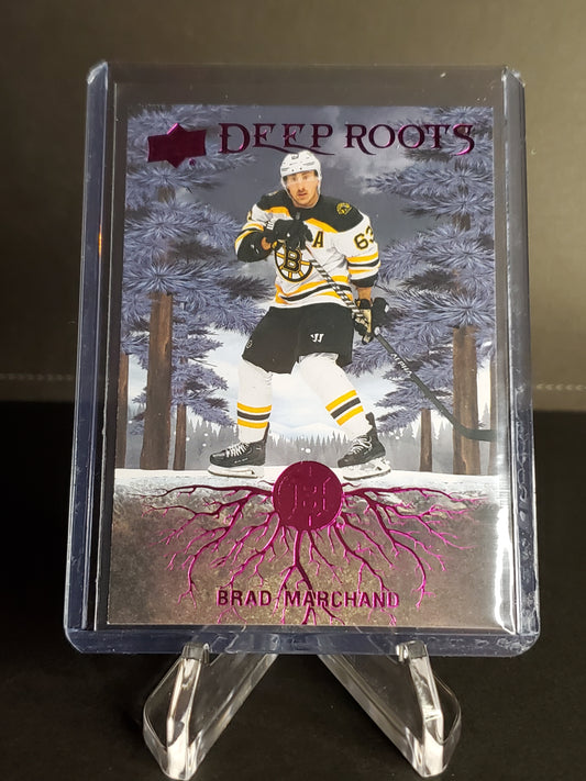 Brad Marchand 2023/24 Upper Deck Series 2 Deep Roots Purple #DR-38