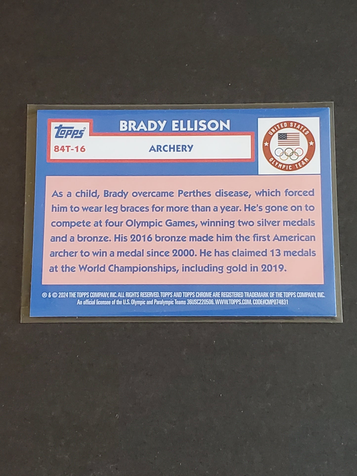 Brady Ellison 2024 Topps Chrome US Olympic and Paraolympic Hopefuls Team USA #84T-16