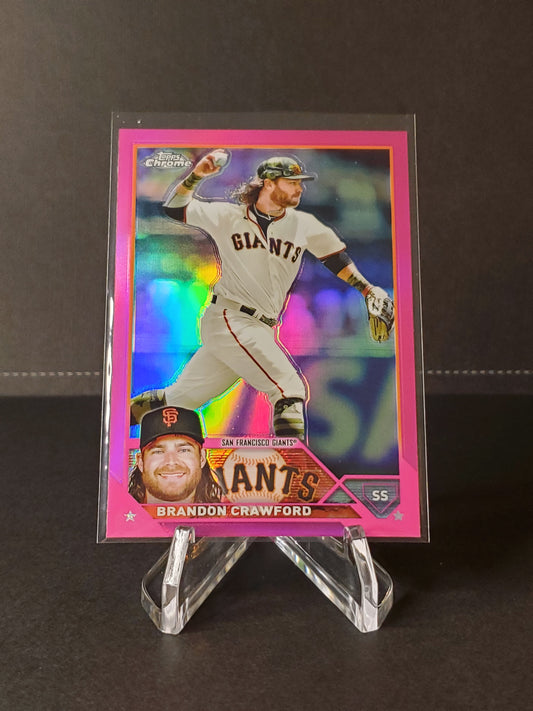 Brandon Crawford 2022 Topps Chrome Pink Refractor #195