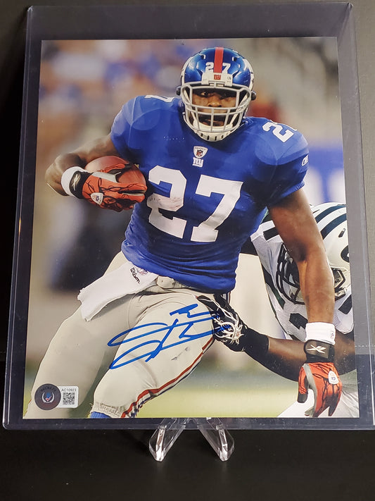 Brandon Jacobs SIgned New York Giants 8x10 Photo AUTO Beckett COA