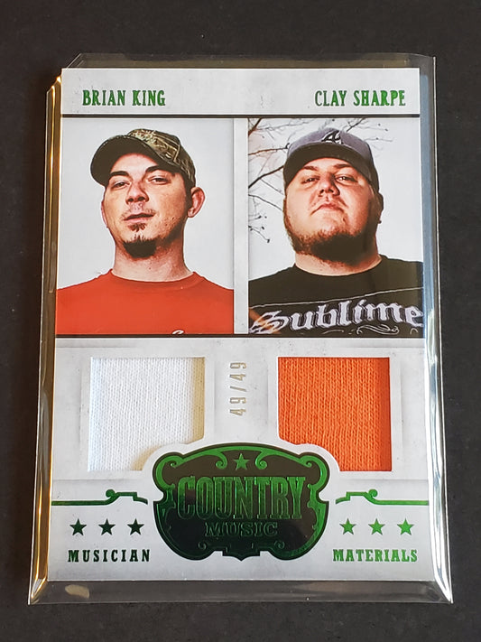 Brian King / Clay Sharpe2014 Panini Country Music Green Dual Patch /49  #MC-TL