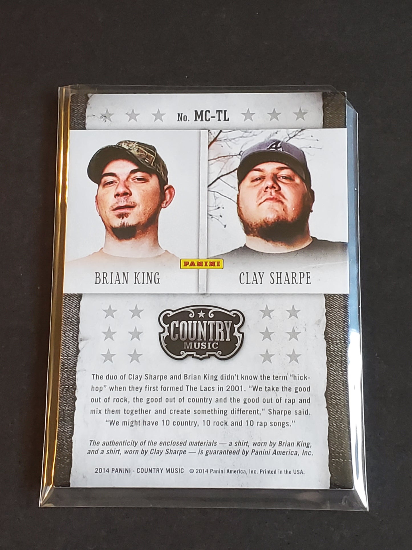 Brian King / Clay Sharpe2014 Panini Country Music Green Dual Patch /49  #MC-TL