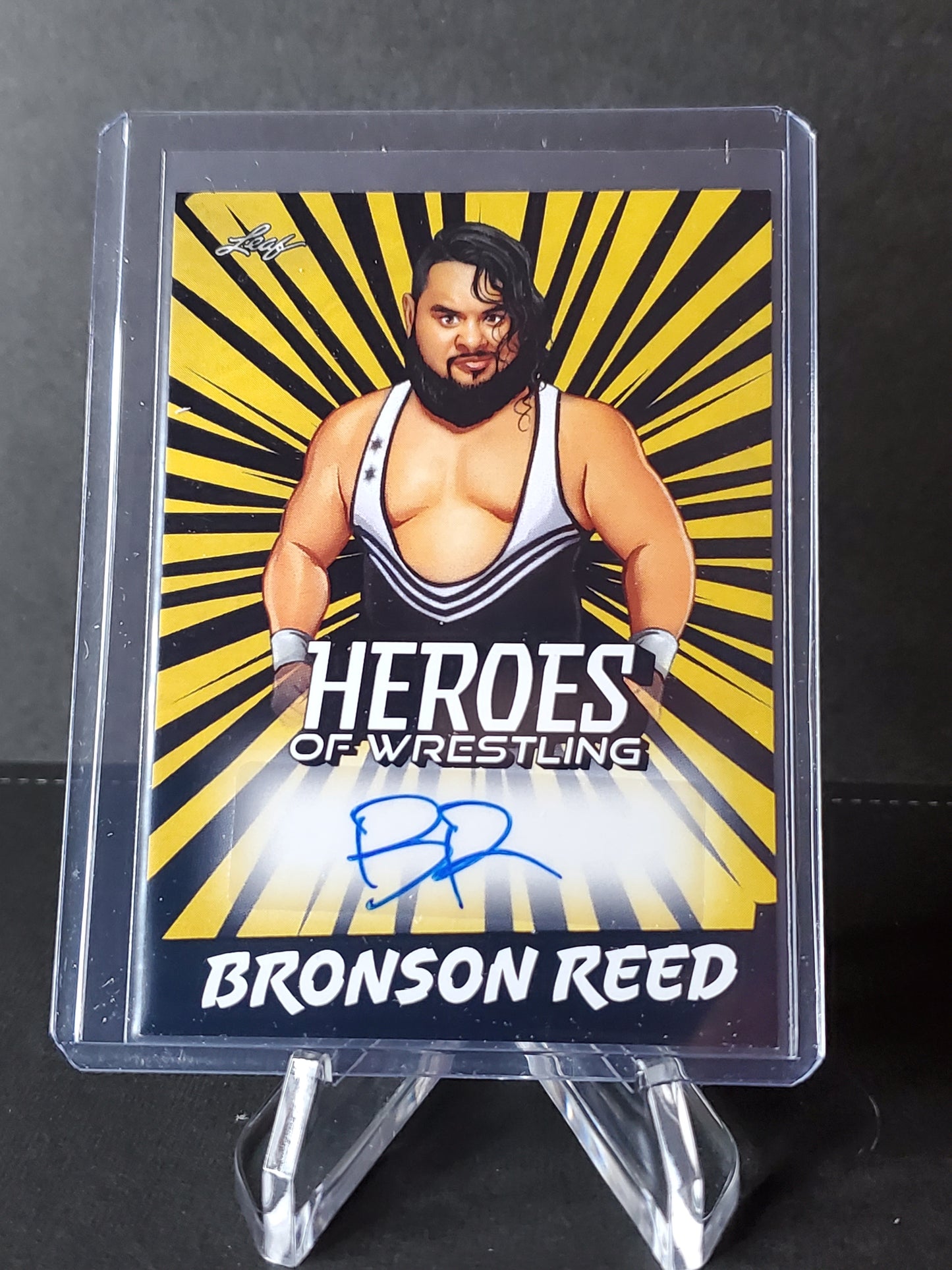 Bronson Reed 2023 Leaf Heroes of Wrestling AUTO Yellow #BA-BR2