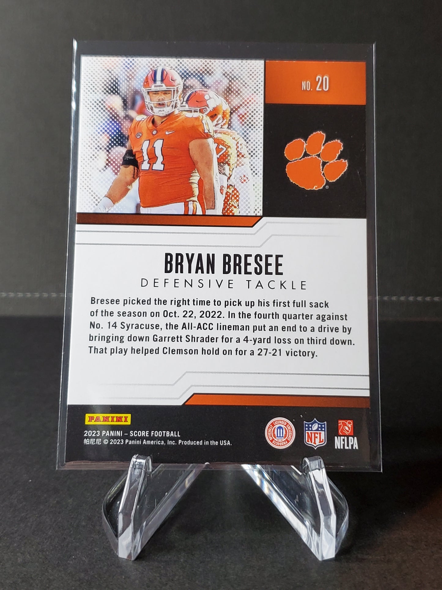 Bryan Bresee 2023 Panini Score Football PROTENTIAL Gold #20