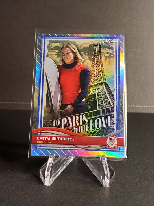 Caity Simmers 2024 Topps Chrome US Olympic and Paraolympic Hopefuls To Paris With Love #PL-9