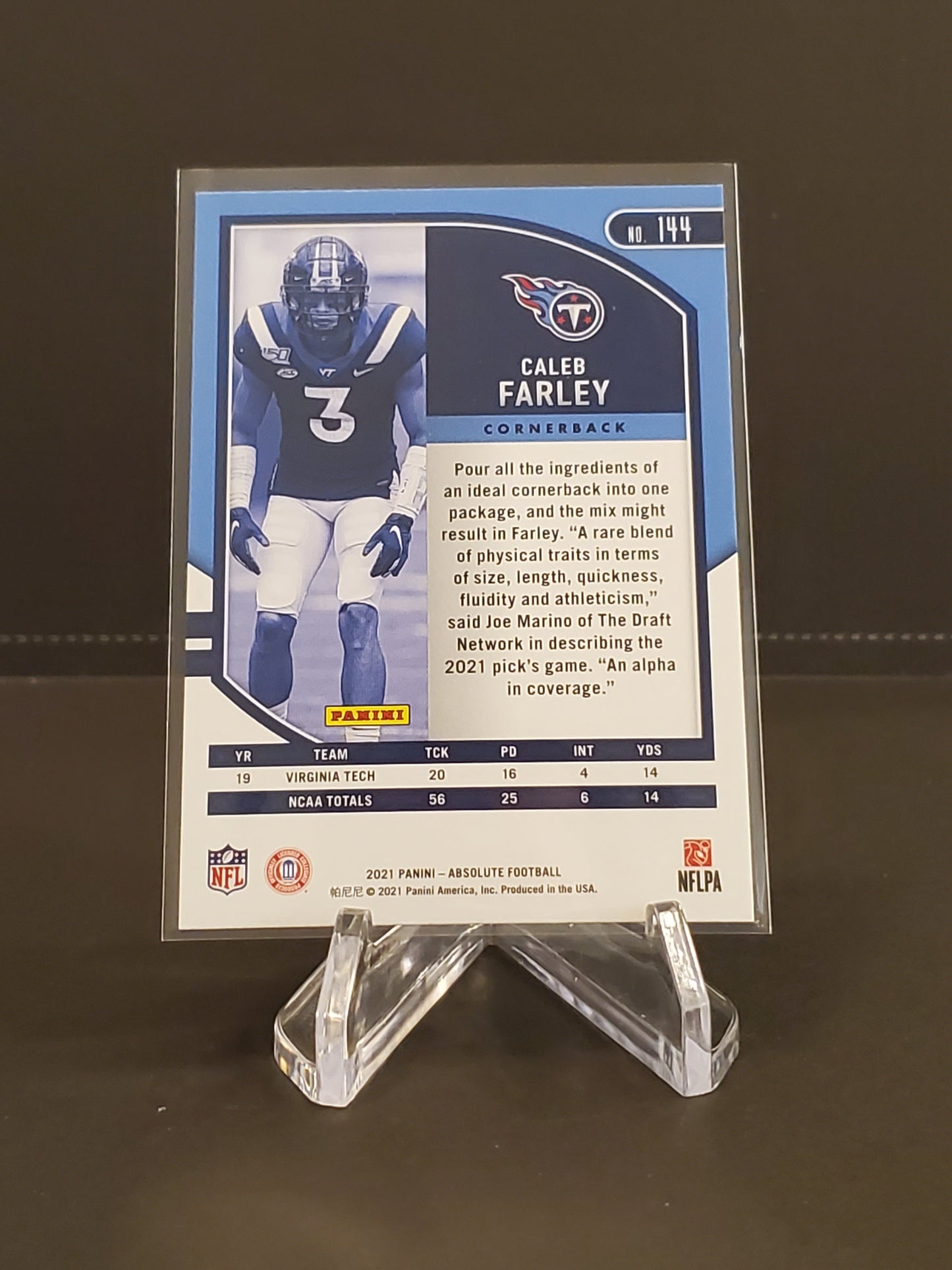 Caleb Farley 2021 Panini Absolute RC #144