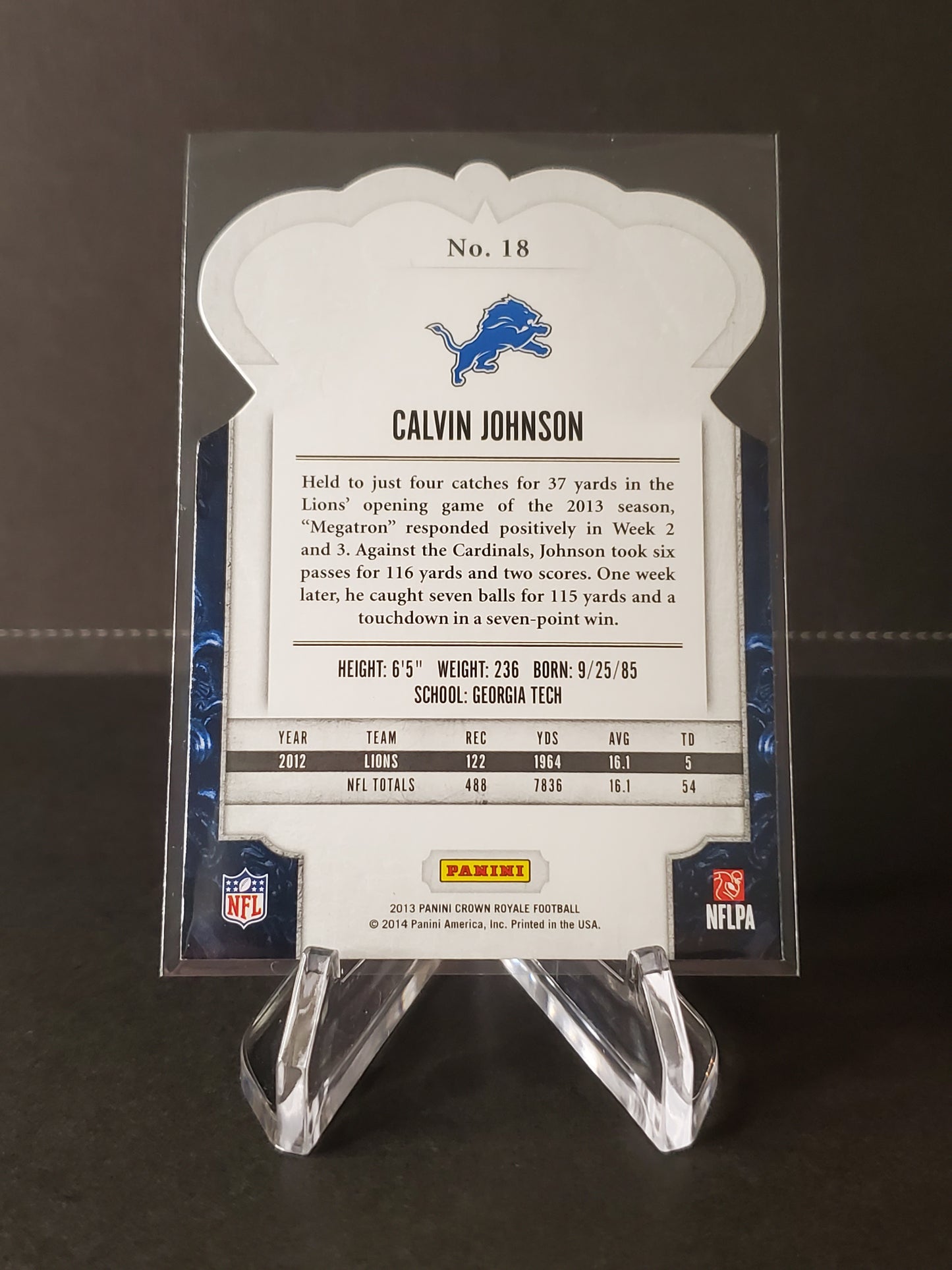 Calvin Johnson 2013 Panini Crown Royale Football #18