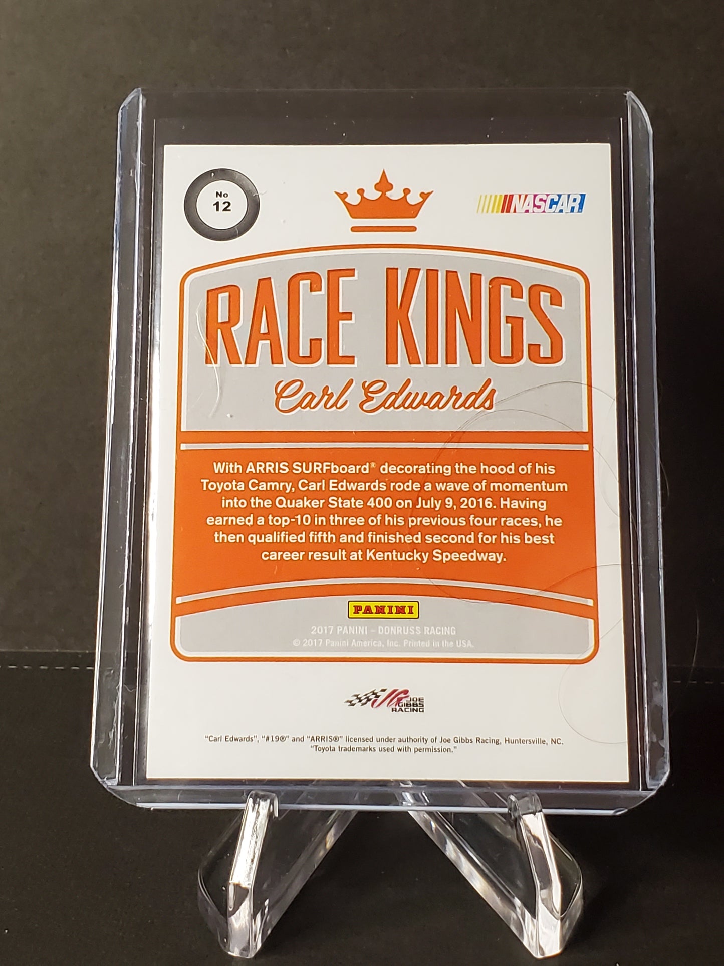 Carl Edwards 2017 Donruss Racing Green Race Kings #12: #'d /199