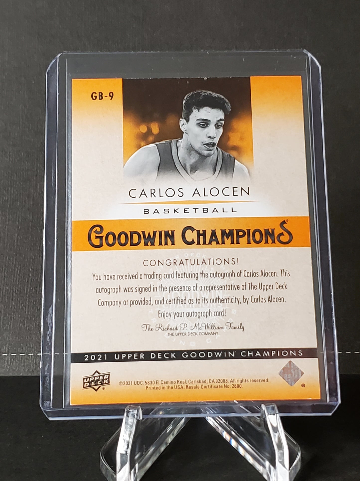 Carlos Alocen 2021 Goodwin Champions All-World #GB-9