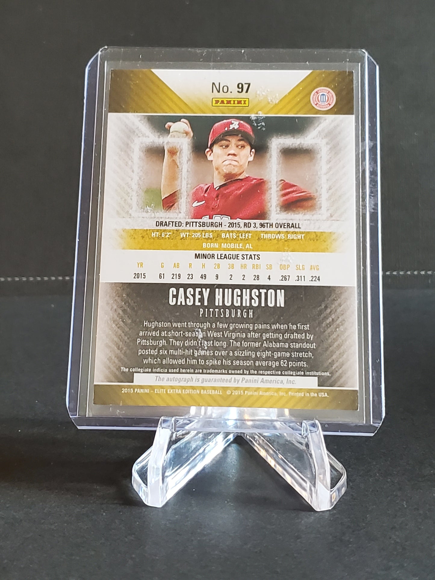 Casey Hughston 2015 Elite Extra Edition Prospect AUTO #97