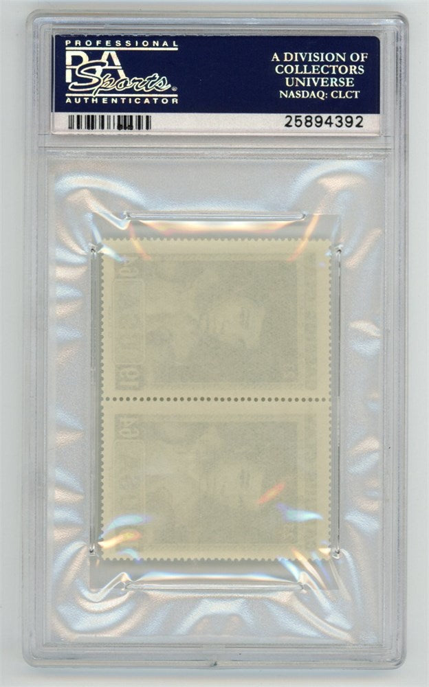 1964 Slania Stamps Panel Cassius Clay World Champ PSA 9 - 2 Stamp Rare Ali
