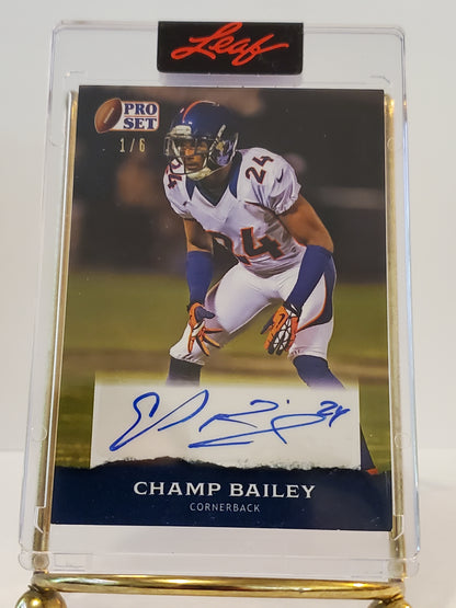 Champ Bailey - 2022 Leaf Pro Set Auto #1/6 - PSA-CB1