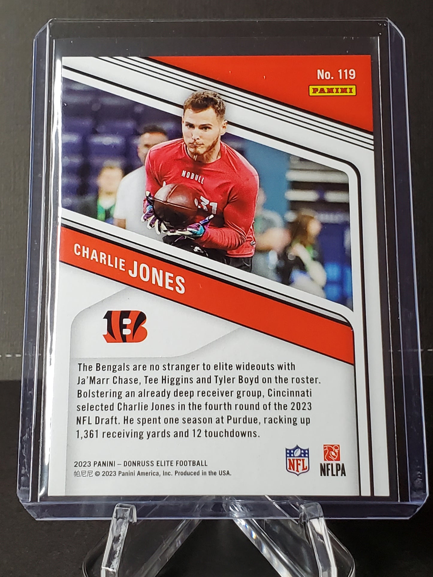 Charlie Jones 2023 Panini Donruss Elite - Status Explosion (RC) #119: /625