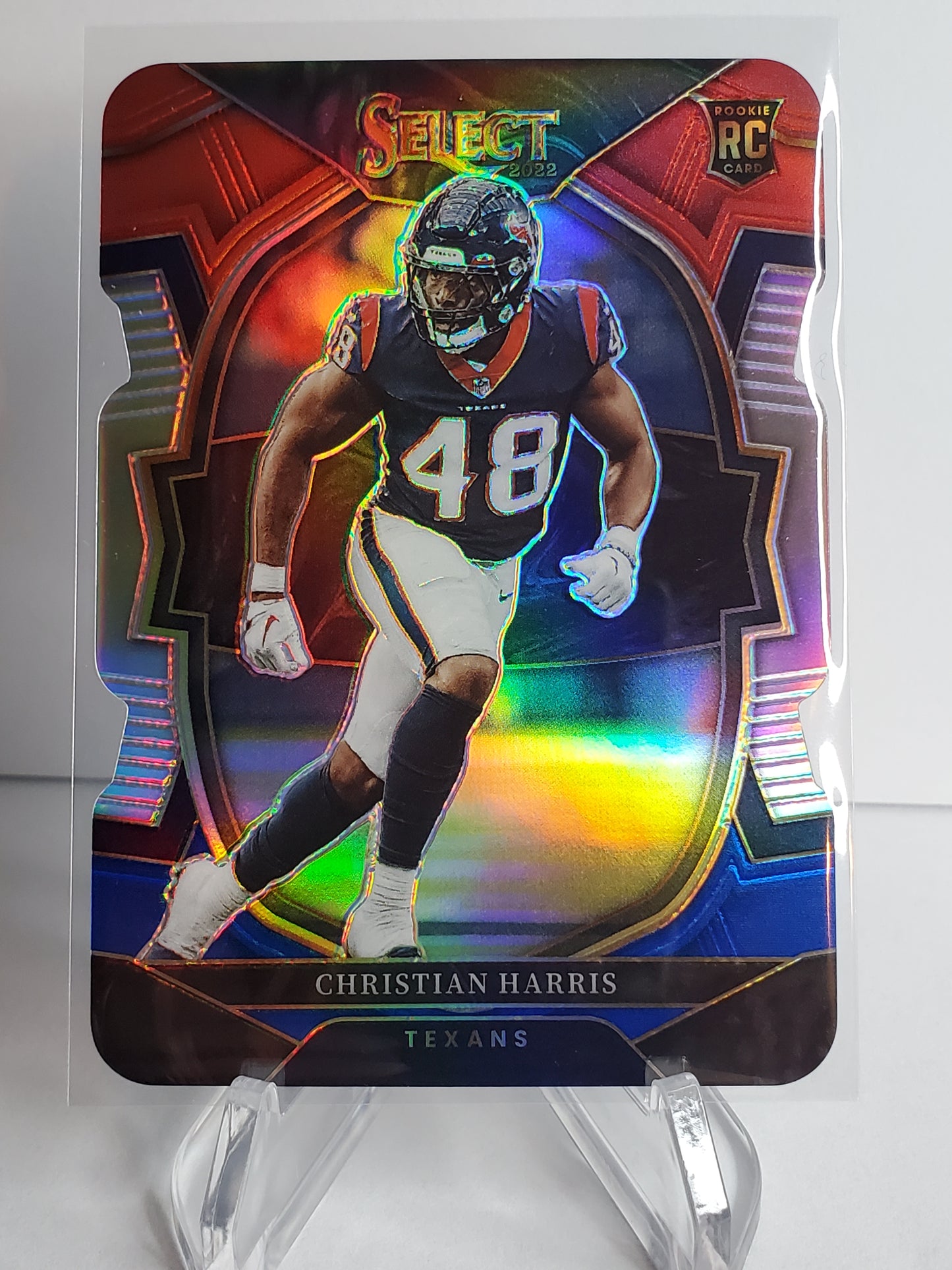 Christian Harris 2022 Panini Select RC Die-Cut Red/White/Blue Concourse Prizm #49