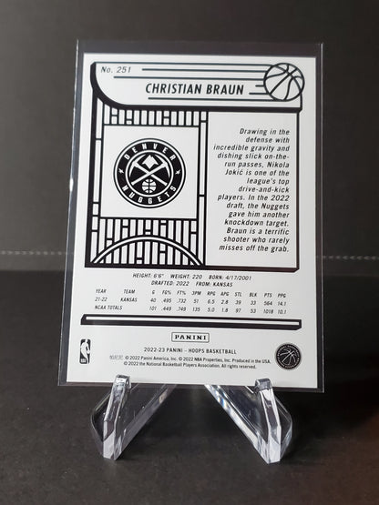 Christian Braun 2022-2023 Panini Hoops Basketball RC #251