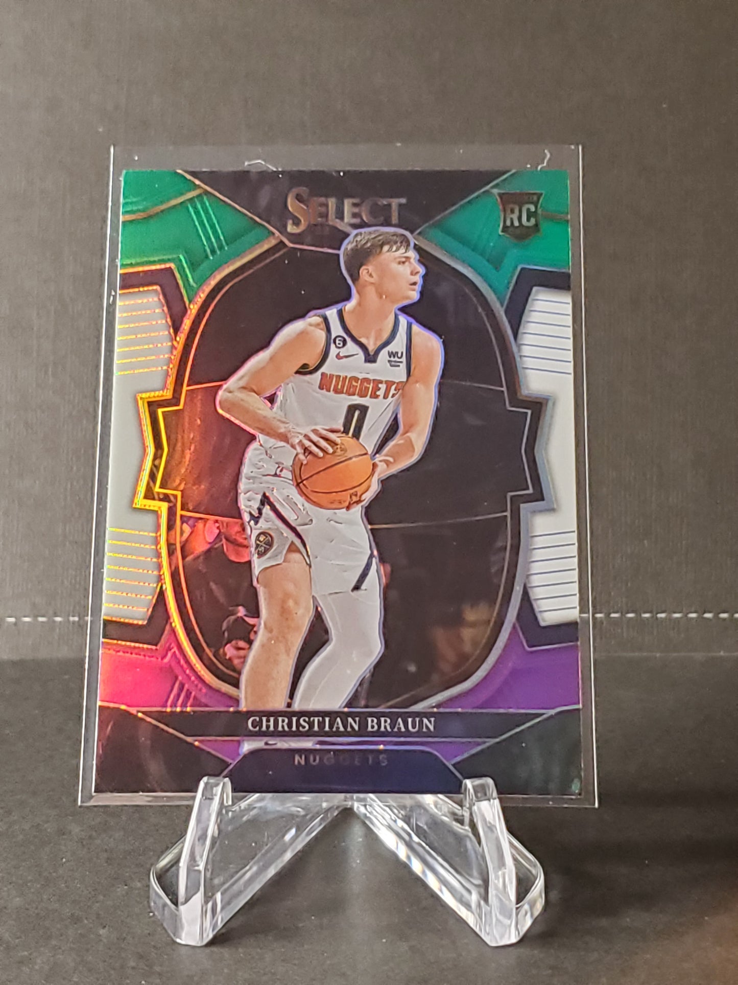 Christian Braun 2022-2023 Panini Select RC Green/White/Purple Concourse Prizm #85