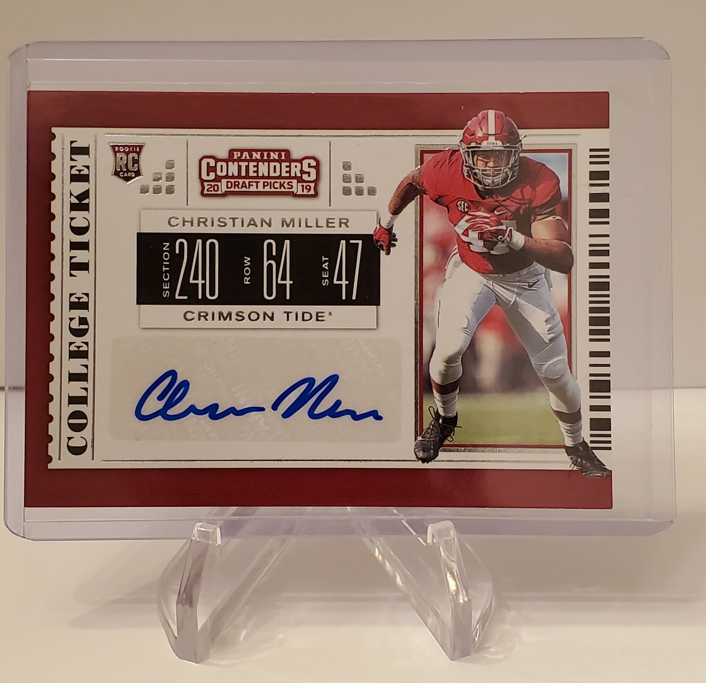 Christian Miller 2019 Panini Contenders College Ticket AUTO #208