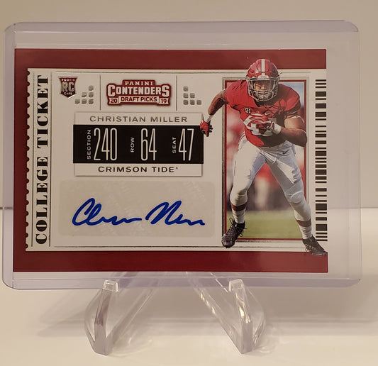 Christian Miller 2019 Panini Contenders College Ticket AUTO #208