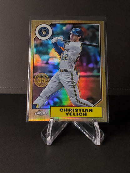 Christian Yelich 2022 Topps Chrome 35th Anniversary #87BC-6