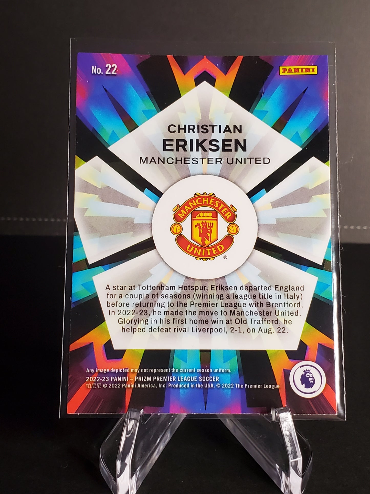 Christian Eriksen 2022-23 Panini Prizm Premier League Kaleidoscope #22