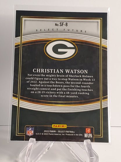 Christian Watson 2022 Panini Select Future RC #SF-8