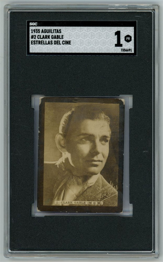 1935 Aguilitas Clark Gable #2 Estrellas Del Cine SGC 1 Vintage Film Star POP 1