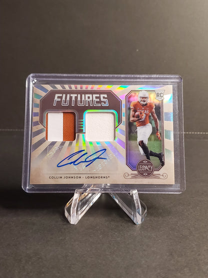 Collin Johnson 2020 Legacy Futures Dual Rookie Patch AUTO #FD-CJ /299