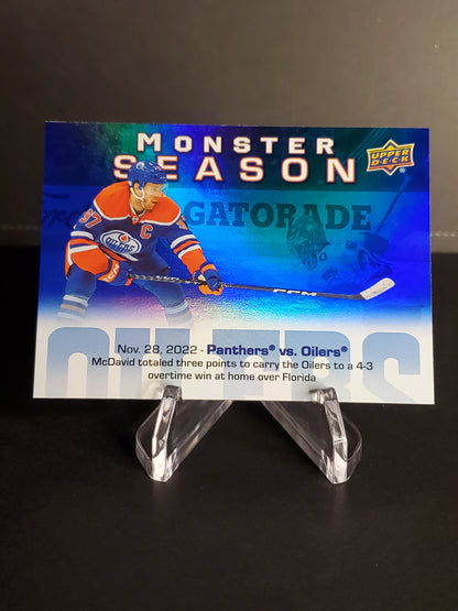 Connor McDavid 2023/24 Upper Deck Series 2 Monster Season #MS-22