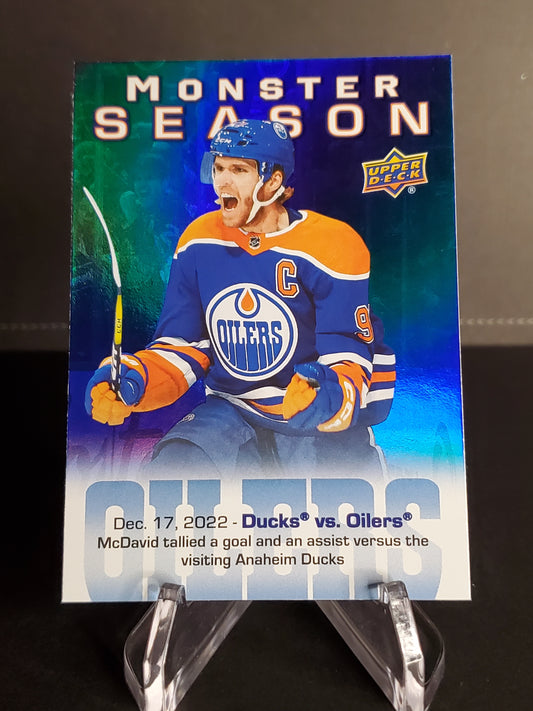 Connor McDavid 2023/24 Upper Deck Series 2 Monster Season #MS-32