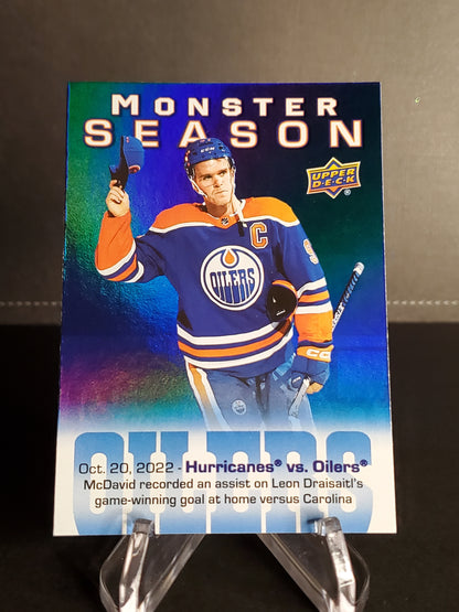 Connor McDavid 2023/24 Upper Deck Series 2 Monster Season #MS-4