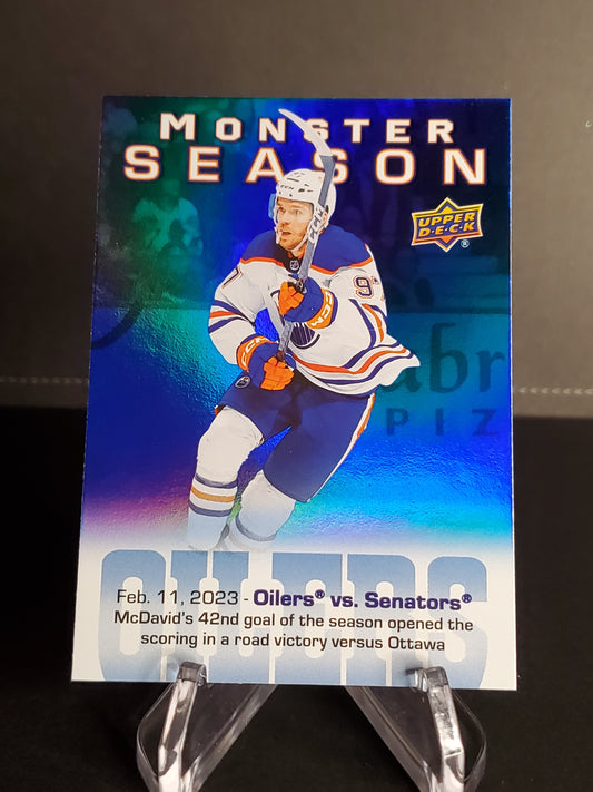 Connor McDavid 2023/24 Upper Deck Series 2 Monster Season #MS-53