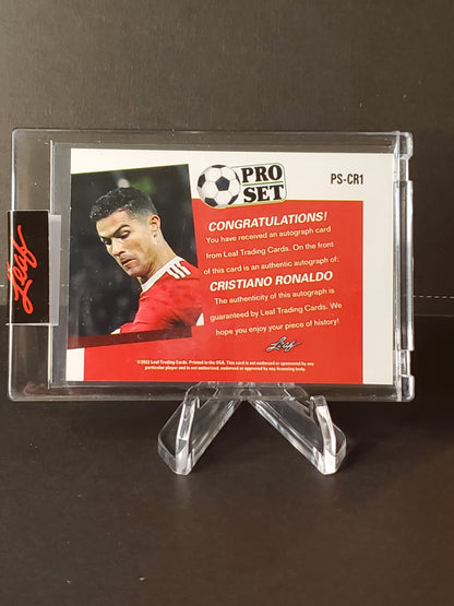 Cristiano Ronaldo 2022 Leaf Pro Set Soccer AUTO #PS-CR1